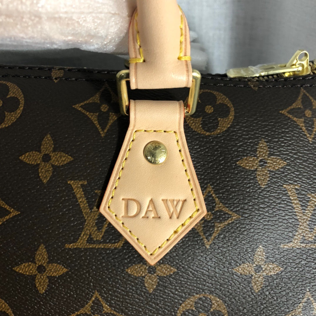 Louis Vuitton NEVERFULL handbag PERSONALIZATION by HOT STAMPING