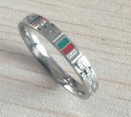 Striped thin band ring