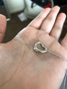 Simple cute open heart necklace