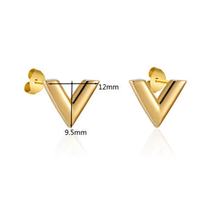 V earrings