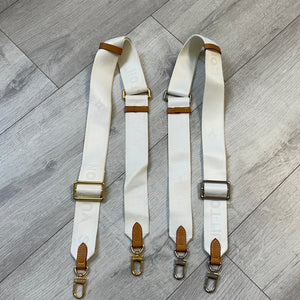 White Louis straps