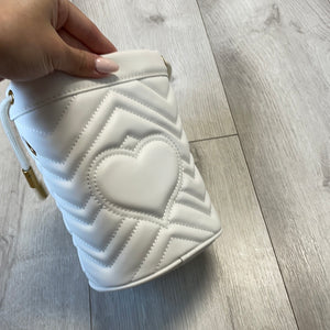 White mar mini bucket bag *LEATHER