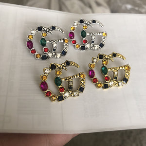 Jewel logo earrings